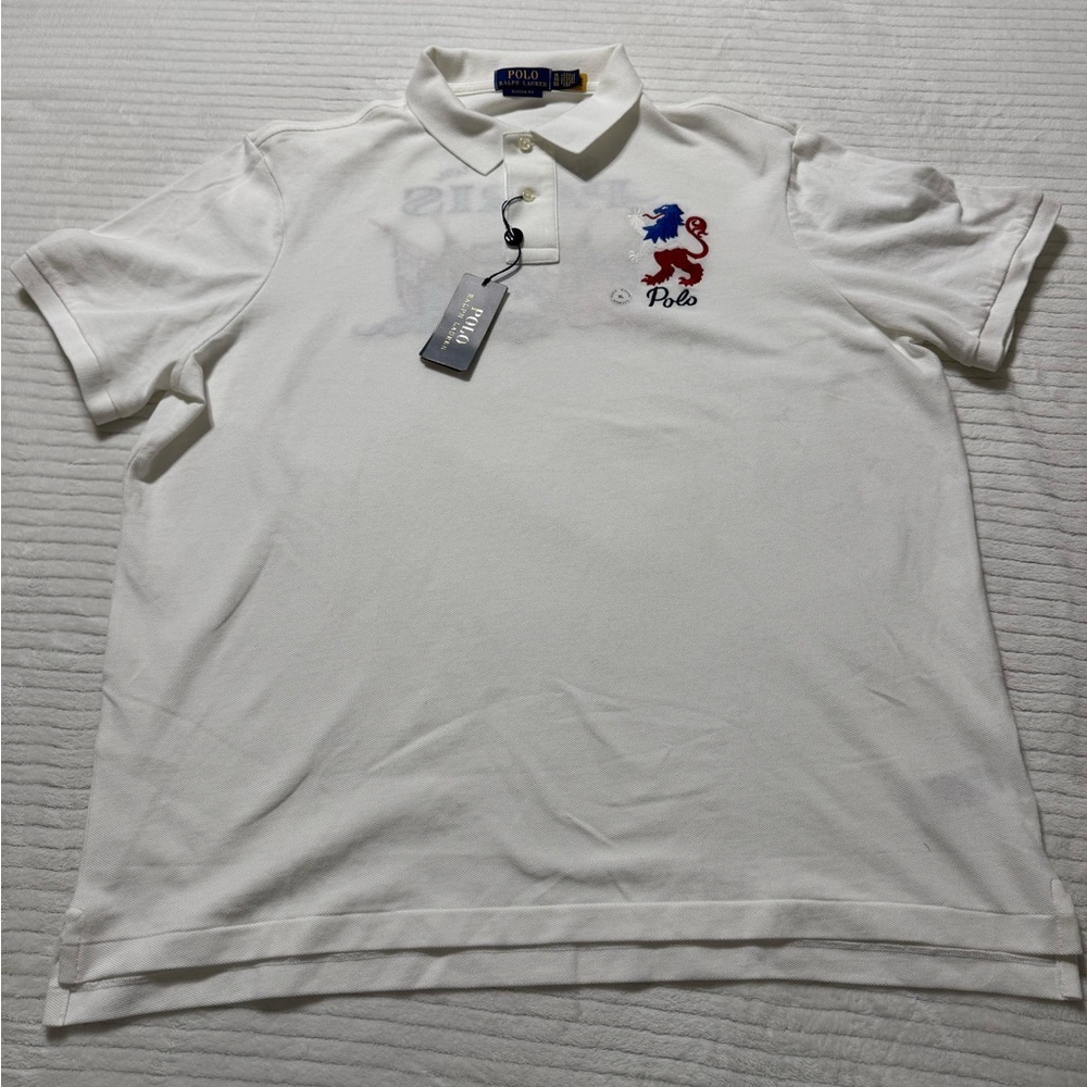 Polo Ralph Lauren Size:XL Classic Fit Paris
France Embroidered Mesh Polo Shirt